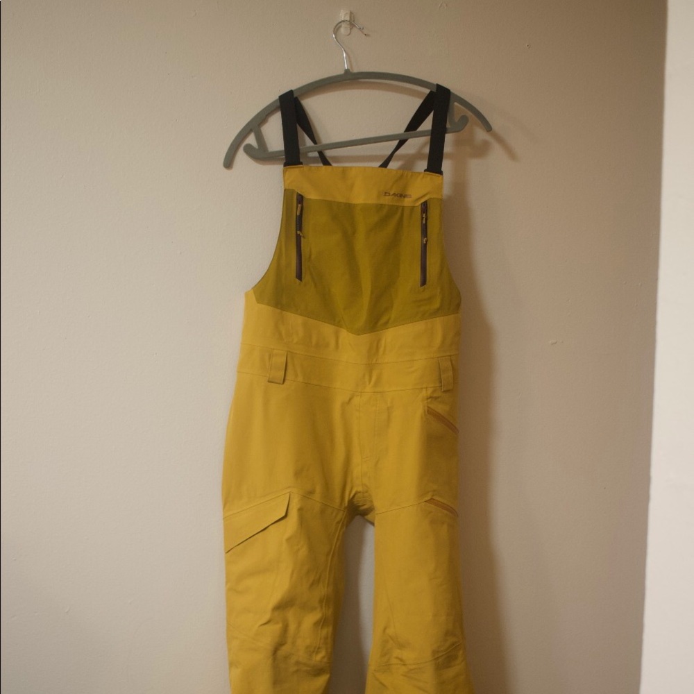 Mustard Dakine Gore-Tex Ski Snow Bib!
